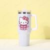 Rhinestone 40oz Stainless Steel Insulated Car Cup with Handle