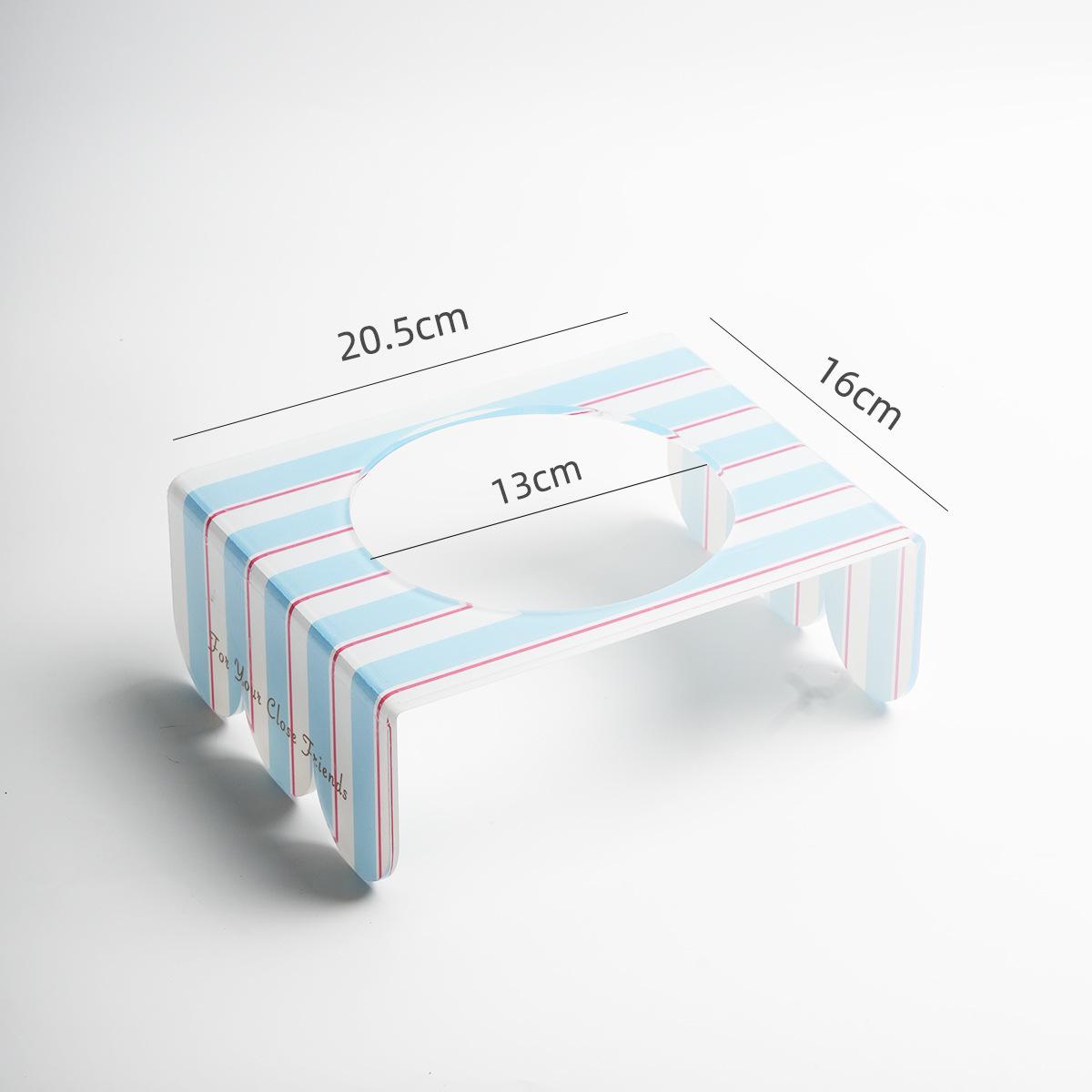 High-Leg Ceramic Cat Bowl with Anti-Tip Acrylic Stand - Protects Pet s Cervical Vertebrae