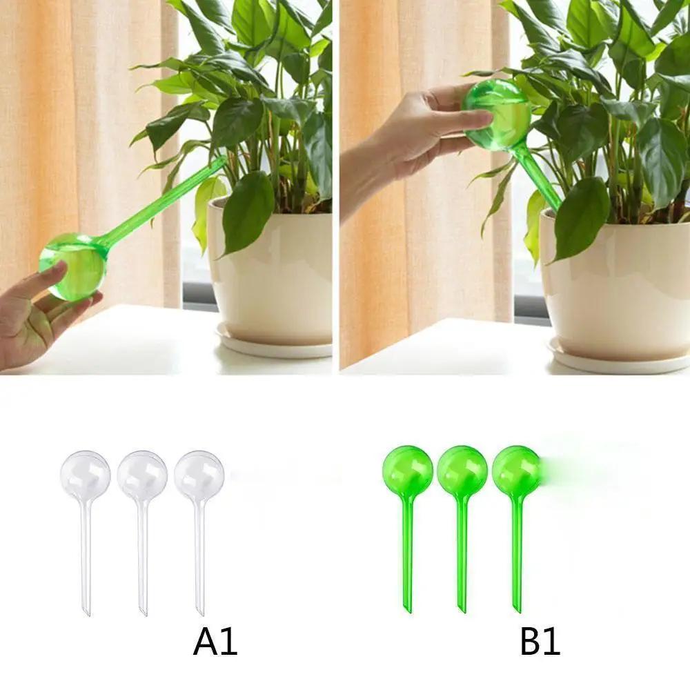 3pcs /Pack Automatic Plant Self Watering Water Feeder Plastic PVC Ball Plant Flowers Water Feeder Indoor Outdoor Watering Cans