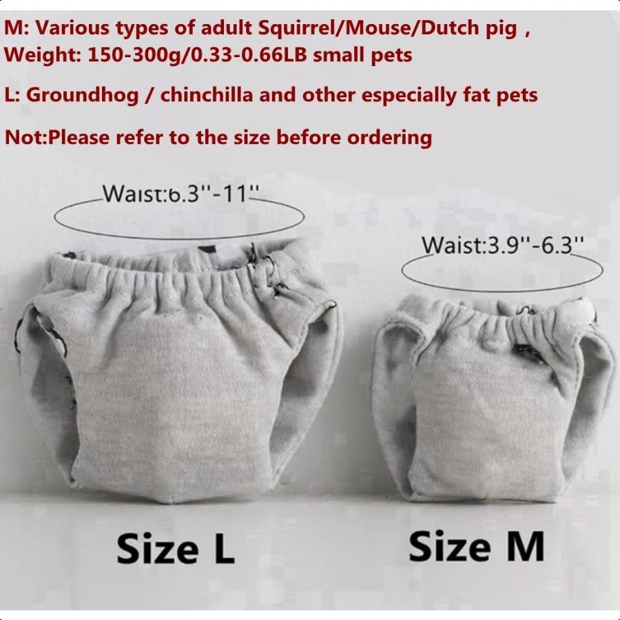

Squirrel DiapersHighly Absorbent with Strong Flexible Hook and Loop Pants No Leak Reusable Diapers Urine Wet Pants for Squirrel United States