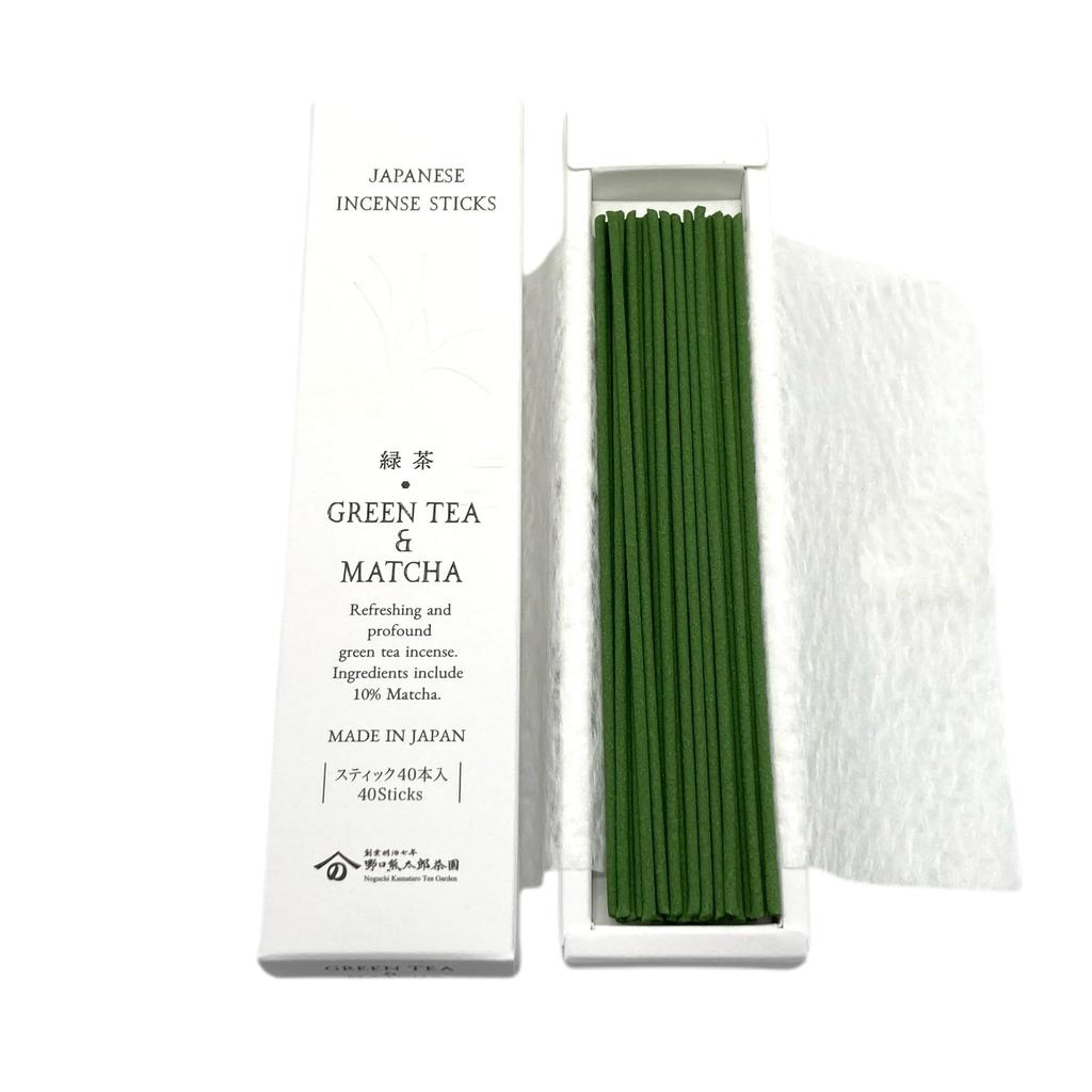 Bastoncini di incenso Noguchi Kumataro Tea Garden, Profumo di tè verde e matcha, Circa 40 bastoncini, Legno di sandalo, Isola di Awaji, Deodorante, Fatto in