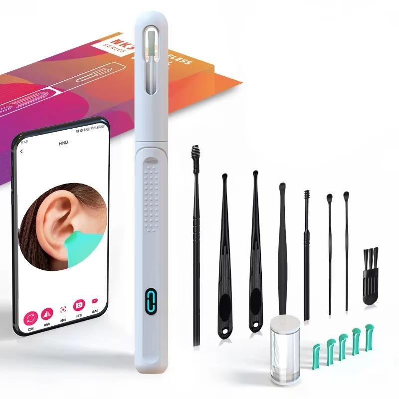 Ear Cleaner with Camera Set Ear Sticks Otoscope USB C Charging Endoscope Wax Removal Tool Earpick MIni Camera Ear Cleaning Set