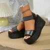 Fashion Women Comfortable Wedges Sandals Big Size Shoes for Women New Summer Waterproof Platform Sandals Lightweight Anti-slip Shoes
