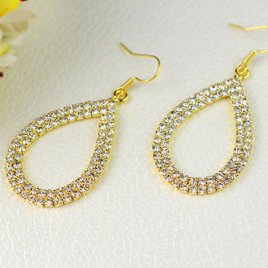 Hoop Earring Decorative Comfortable Exquisite Tear Drop Earrings for Festival