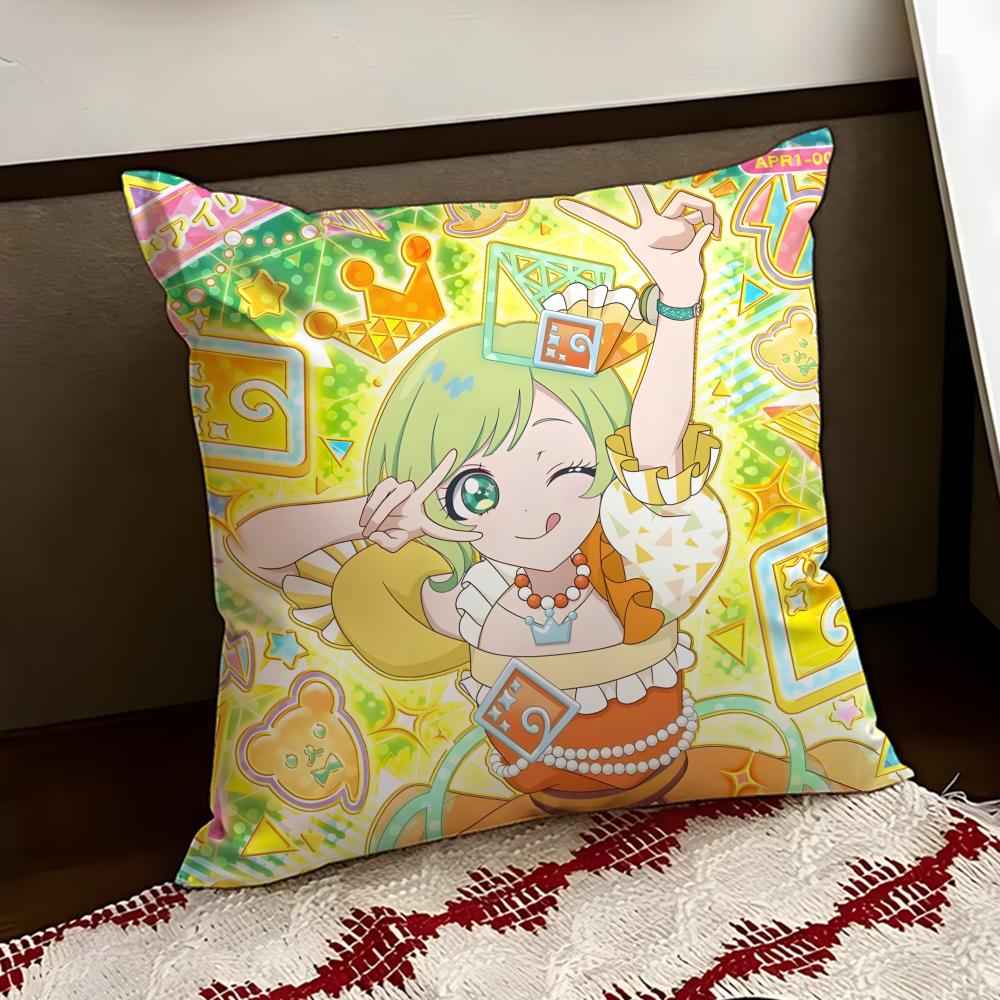 Cute Anime HHimitsu no AiPri Cushion Cover Reversible Soft Durable Pillow Cover Home  Car MultiScene Use for Daily Comfort
