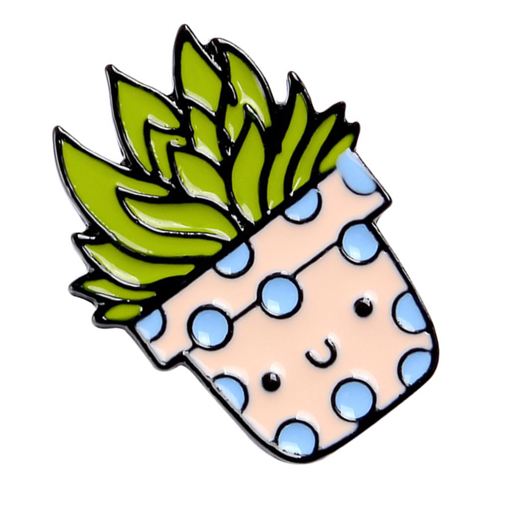 

Brooches Cartoon Plant Pins Cactus Boys Potted Girls Lapel Accessories Jewelry Enamel for Clothing Sweater DIY Craft