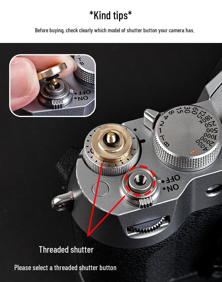 Fujifilm & Nikon Camera Shutter Button Cap for XT Series & ZF