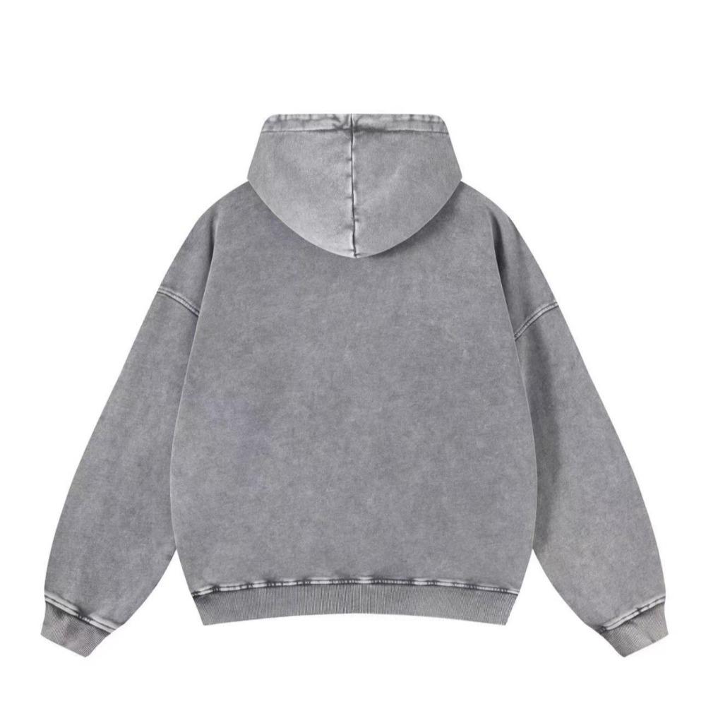 Acid Wash Bavlna Mikiny Old School Vintage Streetwear Mikiny s kapucí Muži Ženy Hip Hop Oblečení