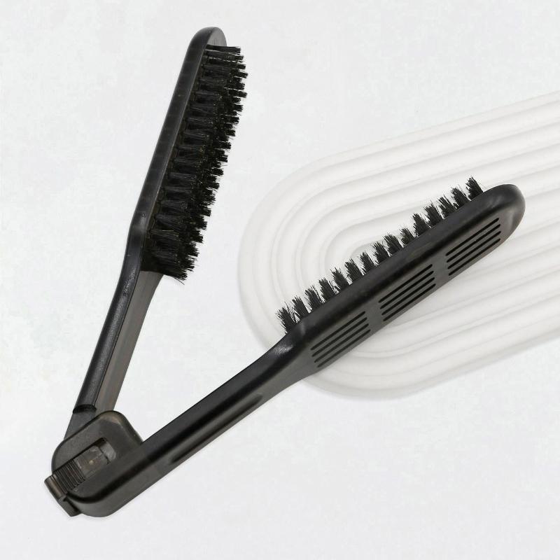 

1pc Straightening Hair Brush, Straightening Brush, With Nylon Bristles For Thick Coarse Hair – Use For Smoothing And Straight Hair Styles Comb чёрный