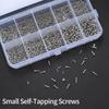 1200PCS Mini Screw Kit, M1M1.2M1.4M1.7 Miniature Cross Round Head Screw