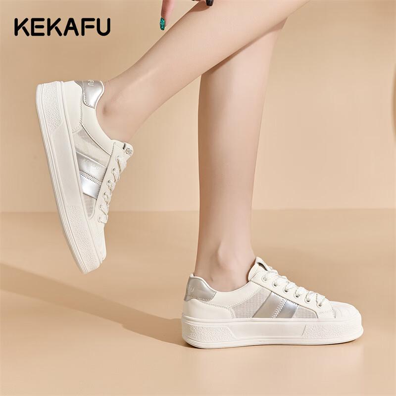 Kekafu Women s Summer Platform Shell Toe Casual Shoes EU 36