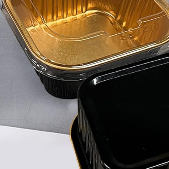 40Pcs Mini Cake Pans with Lids Tin Foil Bowls Food Grade Disposable Baking Containers Food Storage Foil Containers Versatile Cooking Bowls