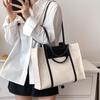 Portable Canvas Large Bag Women's Large Capacity 2025 New High-end Commuting Shoulder Bag Fashion Tote Bag
