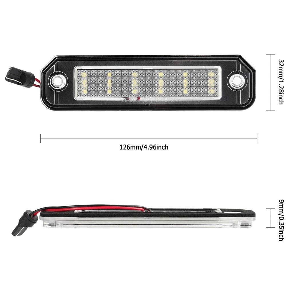 6000K Waterproof For Honda Civic Hatchback Coupe EJ EK EG EK9 EK3 CR-X 1991-00 34100S04A01 License Number Plate Lamp Tag Lights