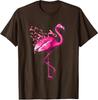 Pink Bird Flamingo Design Famingo Ribbon Cancer Unisex T-Shirt