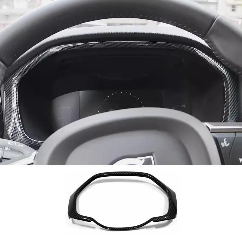 For Volvo XC60 XC 60 2018- Interior Accessories Kit ABS Carbon Fiber Dashboard Trument Screen Decoration Cover Trim