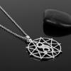Slipknot Silver Band Geometric Alloy Necklace With Pendant For Gift Travel