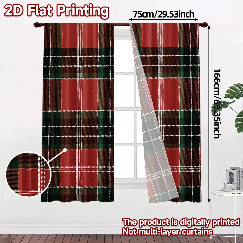 Set Of 2 Contemporary Flat Printing Jit Curtains Without Rod Festive Cardinal Popular Yarn All Seasons Curtain Made Polyester