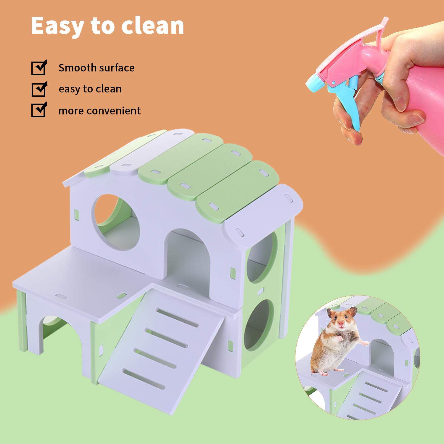 Hamster Seesaw Toy Small Animals Wooden Hamster House Hamster Toys Set Hamster Cage Hamster Toys зелёный