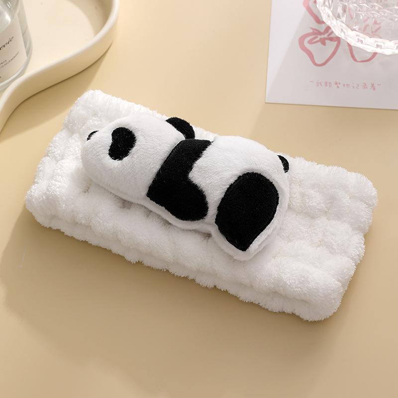 

Трехмерная повязка на голову с изображением куклы, повязка на голову для мытья лица, повязка на голову для девочек, для снятия макияжа, чехол для волос, коралловый бархатный платок