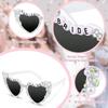 A Must-have for Singles Parties! Bridal Heart-shaped Sunglasses: Women's Fashionable Sunglasses, Bridesmaid Photography Artifact, Preferred Party Gift
