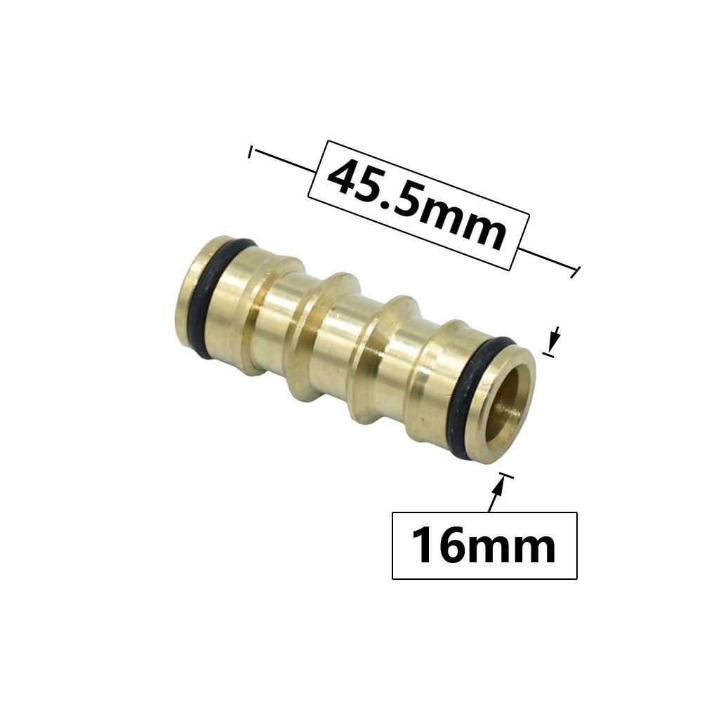 Brass 16mm Nipple Quick Connector 1/2'' 3/4'' 1'' Thread Hose Quick Connector Car wash Garden Irrigation Water Gun Fitting
