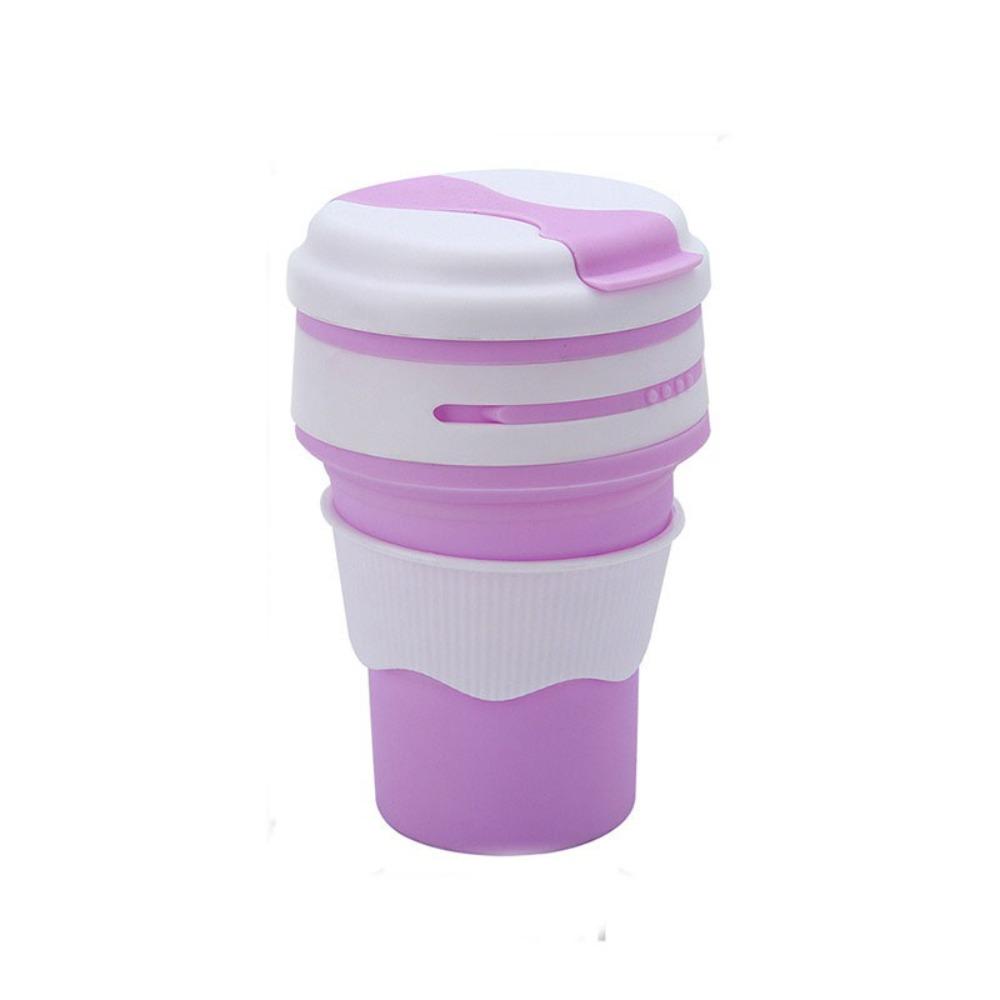 350ml Silicone Tea Coffee Cup High Temperature  Resistant Collapsible Drinking  Cup  Travel Hiking