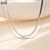 EFFIE QUEEN Stainless Steel 18k Gold Zirconia Chain Choker Necklace Timeless Jewelry for Women, Men Wedding Party Gift STKN06
