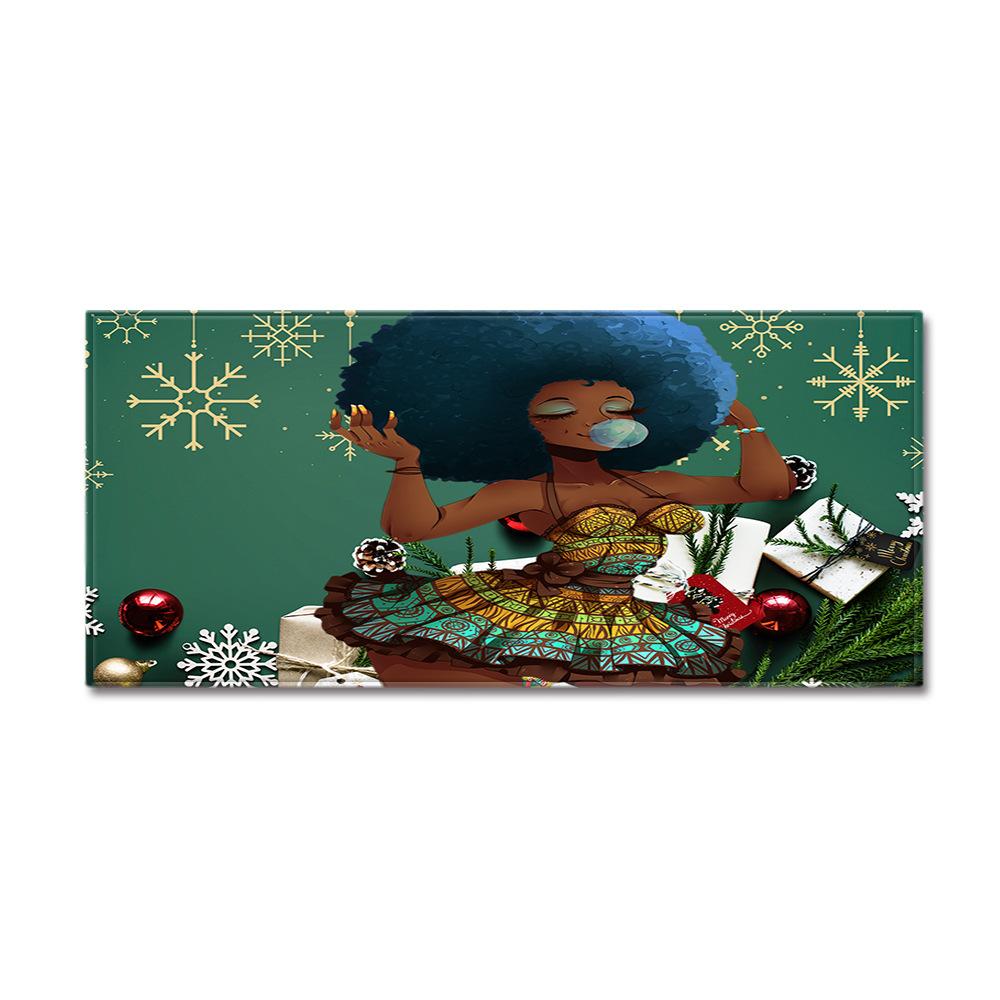 African Women'S Theme Carpet Long Floor Mat Doormat