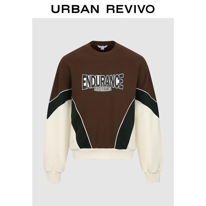 

UR2026 Men s Color-block Oversized Sweatshirt XS