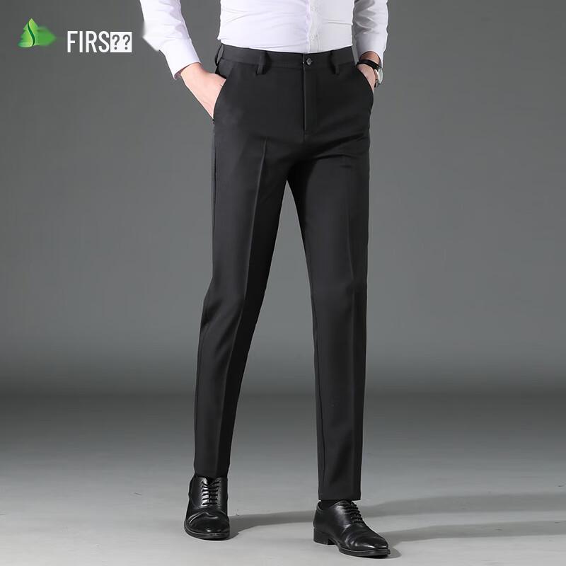 Shanshan Men's Autumn/Winter Thickened Business Straight-Leg Casual Pants