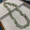 Special-Shaped Natural Stone Green Dongling Crystal Beaded Necklace Special-Shaped Irregular Crystal Colored Stone Necklace Female Personality Design
