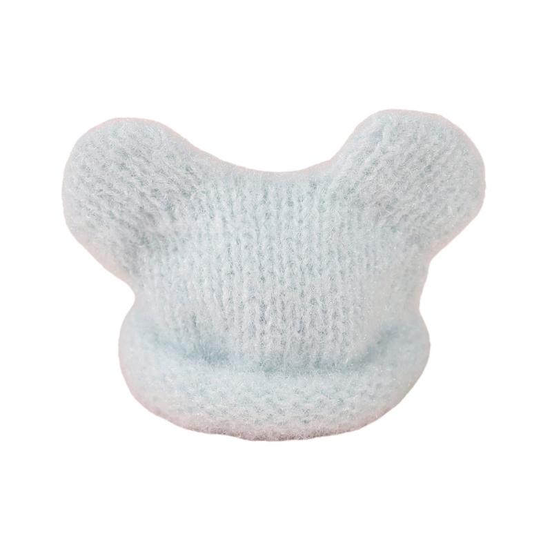 

В язана шапка для бавовняної ляльки 10 см Еластична зручна стильна шапка для плюшевої іграшки-ляльки Легкозмінна шапка для перевдягання ляльки синій