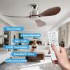 36-52" Low-Profile Flush Mount Ceiling Fan Remote Control Industrial Vintage Fan No-Light Design Multi-Space Use Electric Fan