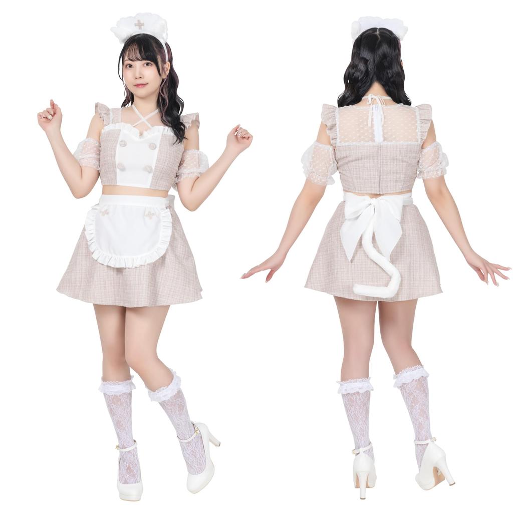 Lyrical Palette Cosplay Halloween Minette Nurse Maid Beige [Clear Stone] Women's
