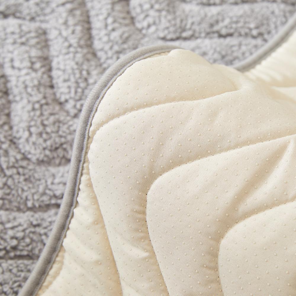 Thick Lambskin Winter Sofa Cushion Nordic Minimalist Style Plush Non-Slip Seat Cushions High-Grade Solid Color Sofa Towel