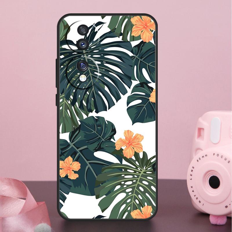 Tropical Paradise Hawaiian Flower Case For Honor 400 Pro 200 50 70 90 X9a X9b X9c X9d X8b X8c Win Magic 7 Lite 5 6 8 Pro Cover