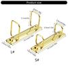 2Pcs Double Square Rings Metal Binding Clip Two Hole Metal Binding Rings For Paper Document Organization Office Supplies