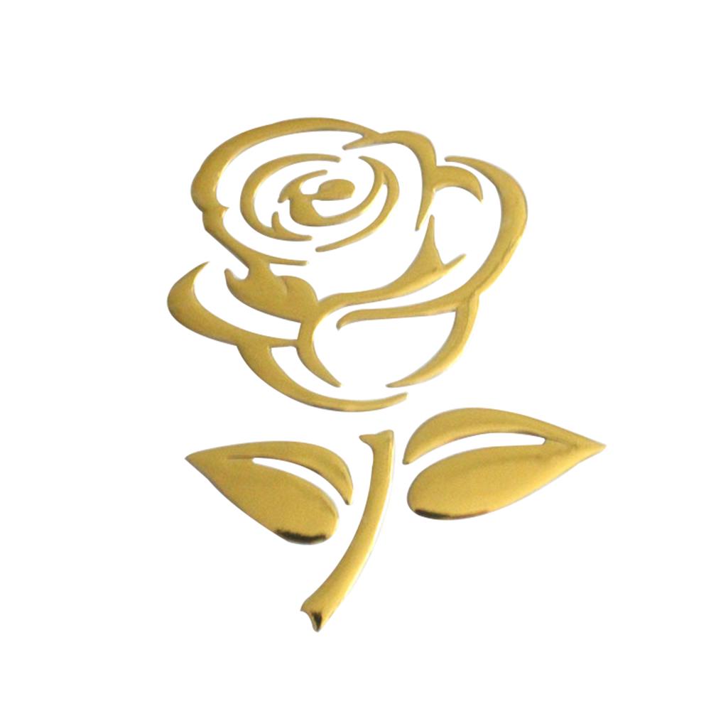 Fashion Rose Flower Car Vehicle Light Lamp Brow Decor Rearview Mirror Sticker