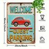 Vintage Metal Sign Parking Guest Wall Decor 20x30 Cm for Garage Bar