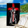 Proof Beach Towel with a Knights Templar1 Pattern - Soft,absorbent,quick-drying,machine Washable - Perfect for Swimming,camping,bathing