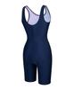 Lenomasuyeongbog Women'S Graphic 3/4 Half-Body Swimsuit Purple Rn-Ls2G564-Pp