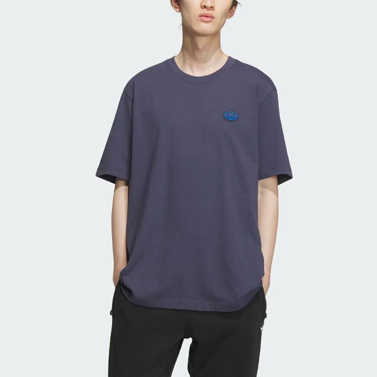 Adidas Originals Monogram T-Shirt With Back Logo Print Men Tops Dark-Cyan IN1031