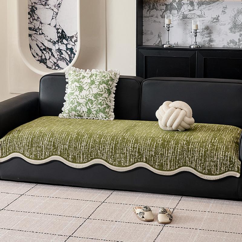 Four Seasons Universal New Sofa Cushion One Piece Straight Row Cover High-End Combination Sofa Cushion Cover