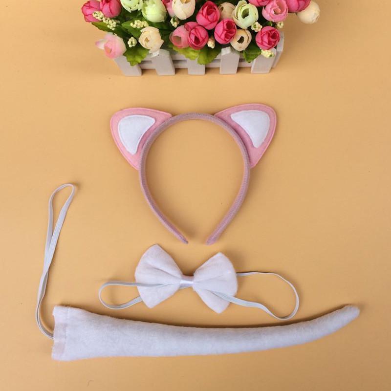 Halloween Animal Tiger Headpiece With Red Horns Demon Headband Cosplay For