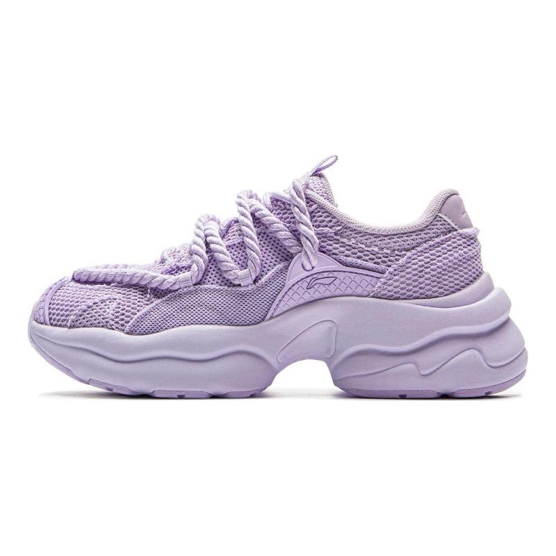 Li-Ning Bubble Gum Women s Low Top Dad Shoes Condensed Purple AGCV134-3 36