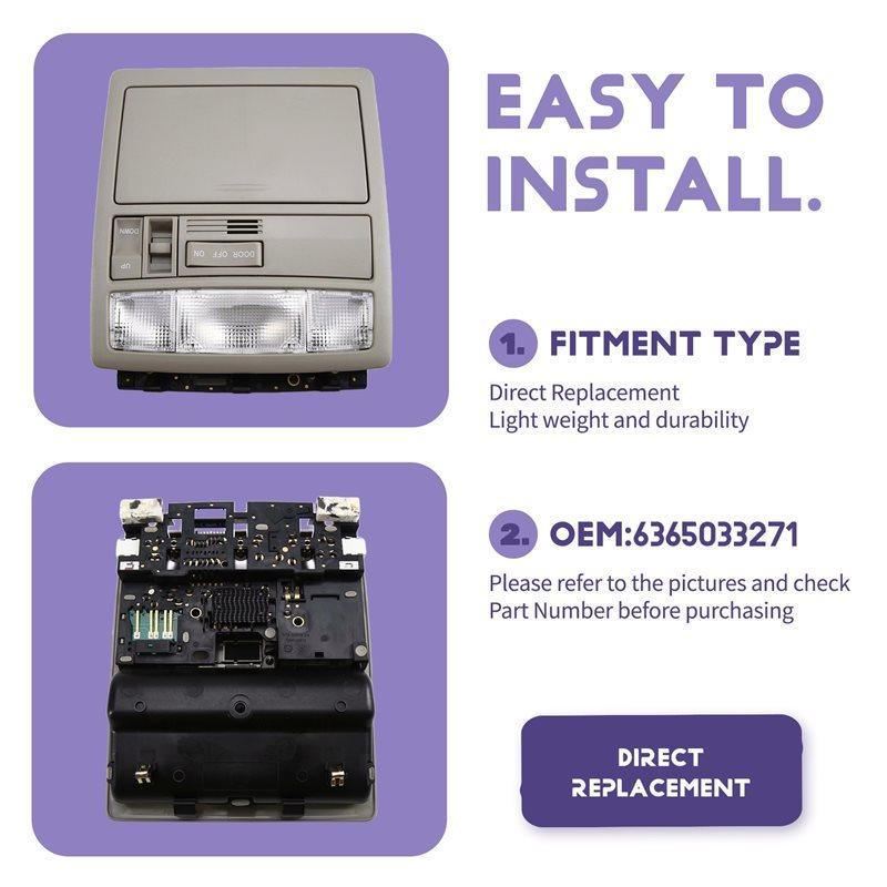 Front Reading Light For Toyota Camry Aurion 2007-11 Indoor Lighting 6365033271 63650-33271-B0