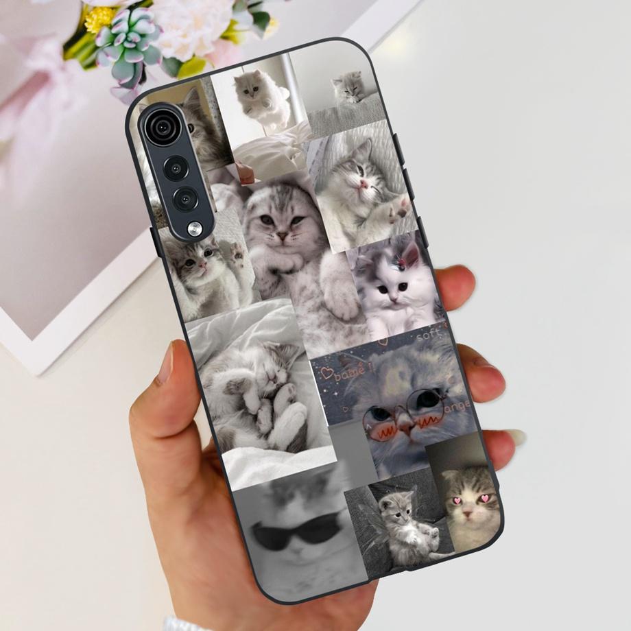 For LG Velvet 5G 4G / Velvet 5G UW Case Cute Cartoon Panda Flower Luxury Soft Silicon Phone Case Back Cover Capas