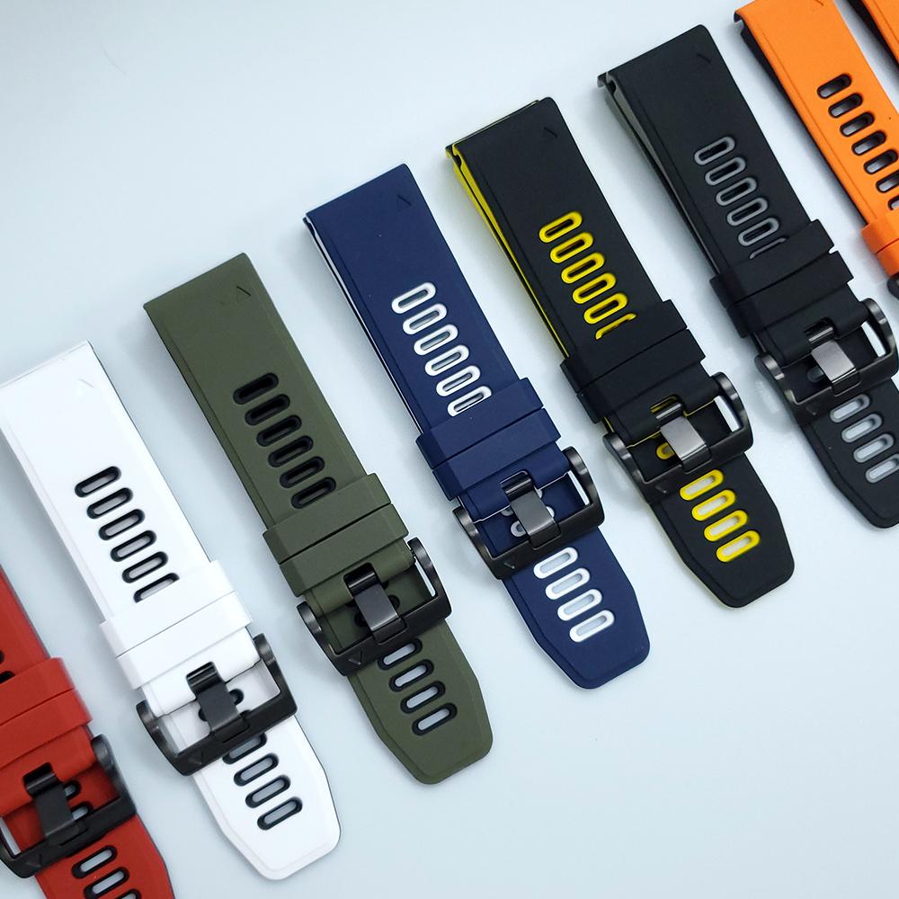 20mm Schnellwechsel-Armband für Garmin Fenix 7S 42mm Solar 6S Pro 5S Plus/Instinct 2S 40mm/Descent Mk2S Silikonband 26mm 22mm