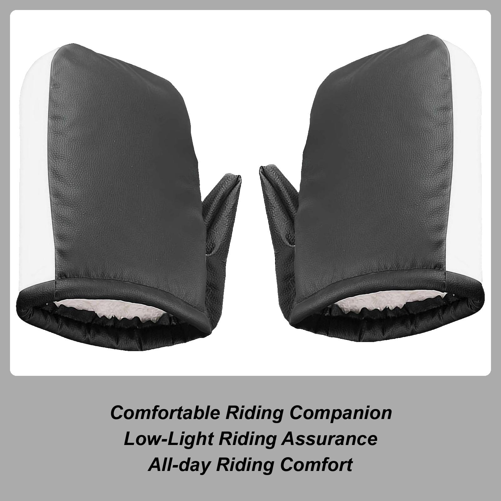 

Snowmobile Handlebar Muffs PU Leather Waterproof Hand Warmers Winter ATV Muffs Thermal Handlebar Gloves For Men Women Winter China Mainland
